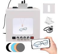 MLYYYDSS Boîte à lumière pour Bijoux, Plateau tournant Intelligent 20/30 cm, boîte à lumière pour Photographie de Bijoux à intensité Variable avec Plateau tournant réglable, pour Bijoux TB20