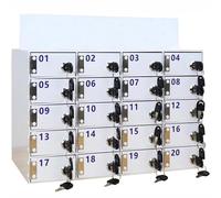 MLYYYDSS Casier De Rangement pour Téléphone Portable Armoire De Rangement pour Téléphone Portable en Acrylique Blanc Boîte De Rangement pour Téléphone Portable De Bureau avec Serrure 80Slots