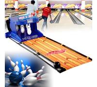 MLYYYDSS Console de Jeu de Bowling d'intérieur, Mini Jeu de Bowling électronique avec Tableau de Bord électronique à LED, réinitialisation Automatique, éclairage, Effet sonore de Simulation,2m/6ft