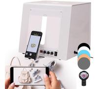 MLYYYDSS Kit de boîte à lumière Professionnelle pour Photographie de Bijoux avec Rotation électrique à 360°, luminosité réglable et Mini softbox pour Studio Photo TB30