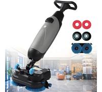 MLYYYDSS Mini autolaveuse de Sol - Compacte et Portable, Largeur de Nettoyage de 43 cm, pour Les Petits espaces commerciaux, Les Bureaux, Les Toilettes, Les sols durs ou Les parquets Grey