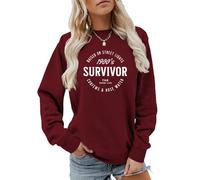 MLZHAN 1990's Survivor Sweatshirt for Women Funny 90s Kid Gift Raised on Street Lights The Good Life Vintage Tops (TG,Wine Red)
