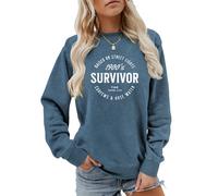 MLZHAN 1990's Survivor Sweatshirt for Women Funny 90s Kid Gift Raised on Street Lights The Good Life Vintage Tops (M,Blue 2)