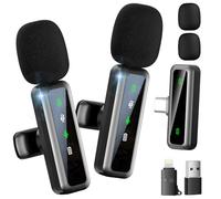 MLZTINGR Micro Cravate sans Fil avec Affichage Numérique pour iPhone/iPad/PC/Android, Lavalier à Revers Plug and Play, Réduction du Bruit, Microphone Bluetooth Idéal pour Live/Youtube/Vlog/TikTok