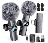 MLZTINGR Microphone Lavalier sans Fil, Affichage Numérique, Plug and Play, Réduction du Bruit AI, Adapté pour iPhone/iPad/PC/Android/Caméra, Micro Cravate, Adapté pour Live/Youtube/Vlog/TikTok (K3)