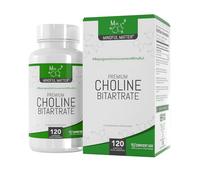 MM Choline | 120 Capsules de Bitartrate de Choline Végétalien - 700mg de Coline Bitartrate par Portion | Sans OGM, Sans Gluten et Sans Allergène | Fabriqué au Royaume-Uni