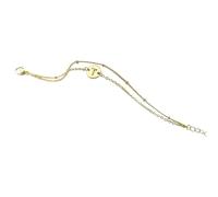 Mm Mm Couleurs Bracelet Gold Initial Bracelets For Girls Women Trendy Dainty Gold/Silver Plated Layered Beaded Initial Bracelet Disc Monogram Bracelets For Women Choix Mm Lune Acier (GD18, One Size)