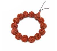 Mm Perle Argent Choix Anneaux Vajra, chaîne à main, perles de prière pour hommes et femmes, Bracelet de perles de prière pour la méditation, perles de bouddha Plusieurs Poignet (Orange, One Size)