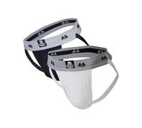 MM Sports - sous-vêtement String Hommes - Original Edition Swimmer/Jogger Jockstrap 2 inch Multipack 1x Black + 1x White - Taille S