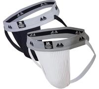 MM Sports - Sous-vêtement String Hommes - Original Edition Swimmer/Jogger Jockstrap 2 inch Multipack 1x Black + 1x White - Taille XXL
