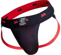 MM Sports - Sous-vêtement String Hommes - The Original Jockstrap 2 inch Reversible Black/Red - 1x Taille XL