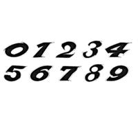 MM START NUMBER SET 50 pièces noir 9cm
