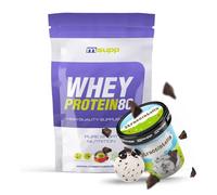 MM Supplements - Whey Protein 80 - Pot de 1 Kg - Whey Protein - Shake pour gagner de la masse musculaire - Aide à la récupération musculaire - Saveur Stracciatella