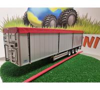 MM2016-01 - Semi remorque à fond mouvant KNAPEN grise bâche rouge - Marge Mod...