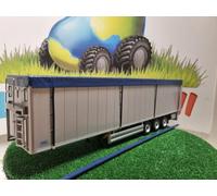 MM2016-03 - Semi remorque à fond mouvant KNAPEN grise bâche bleue - Marge Mod...