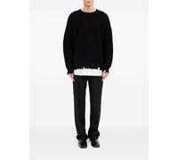 mm6 maison margie maille noir homme cou d'equipage OTHER L