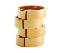 MM6 Maison Margiela - 4 Ring Sculptural Stacked Numeric Rings Set - Femme - Accessoires - Jaune - Taille: L