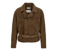 MM6 Maison Margiela - Blouson de motard en daim - Homme - Vestes - Brun - Taille: M