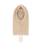 MM6 Maison Margiela - Bonnet en Tricot avec Logo - Femme - Accessoires - Beige - Taille: M