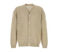 MM6 Maison Margiela - Cotton Loose Rib Cardigan - Homme - Pulls - Beige - Taille: XL