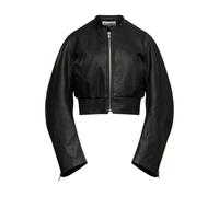 MM6 Maison Margiela - Cropped Bomber Jacket - Femme - Vestes - Noir - Taille: 40 FR