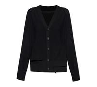 MM6 Maison Margiela - Gilet avec finitions en laine - Femme - Pulls - Noir - Taille: 38 FR