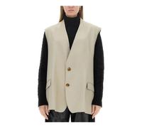 MM6 Maison Margiela - Gilet croisé - Femme - Vestes - Beige - Taille: 40 FR