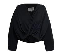 MM6 Maison Margiela - Haut Drapé - Femme - Blouses et Chemises - Noir - Taille: 40 FR