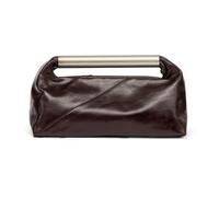 MM6 Maison Margiela - Metallic-handle Leather Tote Bag - Femme - Sacs - Brun - Taille: ONE Size
