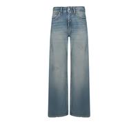 MM6 Maison Margiela - Ripped Five-Pocket Regular Grey Blue Jeans - Femme - Jeans - Bleu - Taille: W28