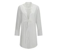 Maison Margiela - Robe Chemise Col en V - Femme - Robes - Blanc - Taille: 36 FR