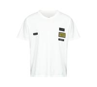 MM6 Maison Margiela - T-shirt à manches courtes et patchs col rond - Homme - Tops - Blanc - Taille: L