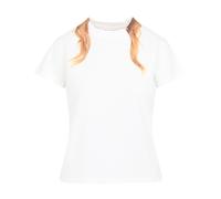 MM6 Maison Margiela - T-Shirt en Coton Écru - Femme - Tops - Blanc - Taille: 36 FR