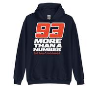 MM93 - Moto Grand Prix, Champion du Monde 2025, More Than a Number. Sweatshirt. Capuche avec double doublure et cordon assorti. Lavage en machine. Il est important de voir le tableau des tailles