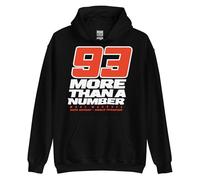 MM93 - Moto Grand Prix, Champion du Monde 2025, More Than a Number. Sweatshirt. Capuche avec double doublure et cordon assorti. Lavage en machine. Il est important de voir le tableau des tailles