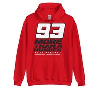 MM93 - Moto Grand Prix, Champion du Monde 2025, More Than a Number. Sweatshirt. Capuche avec double doublure et cordon assorti. Lavage en machine. Il est important de voir le tableau des tailles
