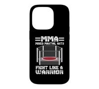 MMA Cage Fighting Fight Like A Worrior Mixed Martial Arts Coque pour iPhone 14 Pro
