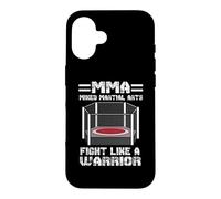 MMA Cage Fighting Fight Like A Worrior Mixed Martial Arts Coque pour iPhone 16