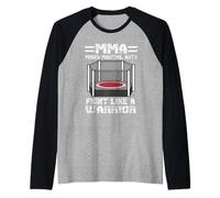 MMA Cage Fighting Fight Like A Worrior Mixed Martial Arts Manche Raglan