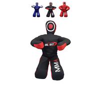 MMA Dummy Judo Grappling Punching Bag BJJ JIU Jitsu Position Assise Wrestling Arts Martiaux Boxe Karaté Entraînement (Non Rempli) Noir Toile, 59 Pouces