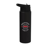 MMA Fight Citation MMA Touch Me And Your First Lesson Is Free Stainless Steel Insulated Water Bottle