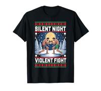 MMA Fighter Face-Off Noël Fight Fun T-Shirt