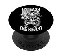 MMA Fighter Wild Animals Unleash The Beast Arts Martiaux PopSockets PopGrip Adhésif