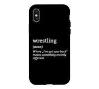 MMA Lutte Définition Drôle Sport Lutteurs Coque pour iPhone X/XS