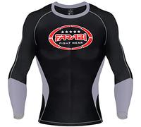 MMA Rash Guard Compression Top Gym Training Body Armour BJJ Base Layer by farabi