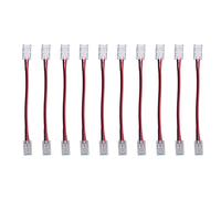 MMABEUTF 10pcs Cob Strip Light Connecteur Professionnel Double Head 8 mm 2 PIN Connecteurs de bande lumineuse pour l'école de bureau à domicile