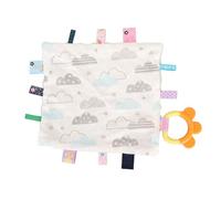 MMABEUTF Baby Tags Security Coveret Soft Cotton Migne Cloud Pattern Soothe Sensory Couverture avec un jouet en relief de dentition