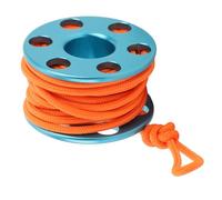 MMABEUTF Bobine de Doigt de plongée sous-Marine, Mini Bobine de Doigt en Alliage d'aluminium, Pendentif avec Ligne de Guidage en Nylon Qui Brille dans Le Noir pour la plongée sous-Marine (Bleue)