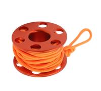 MMABEUTF Bobine de Doigt de plongée sous-Marine, Mini Bobine de Doigt en Alliage d'aluminium, Pendentif avec Ligne de Guidage en Nylon Qui Brille dans Le Noir pour la plongée sous-Marine (Orange)