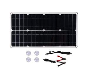 MMABEUTF Chargeur de Panneau Solaire Portable, pour Bateau léger, Silicium monocristallin de 25W 18 V, Charge USB Double, Haute efficacité, Conception Pliable, Taille compacte,